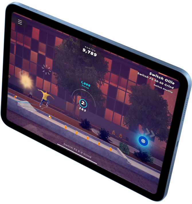 Jogo Skate City no iPad.
